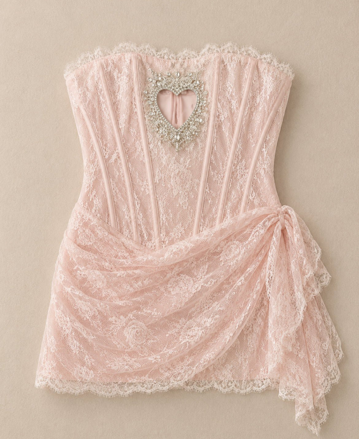 Мини heart рокля White Fox