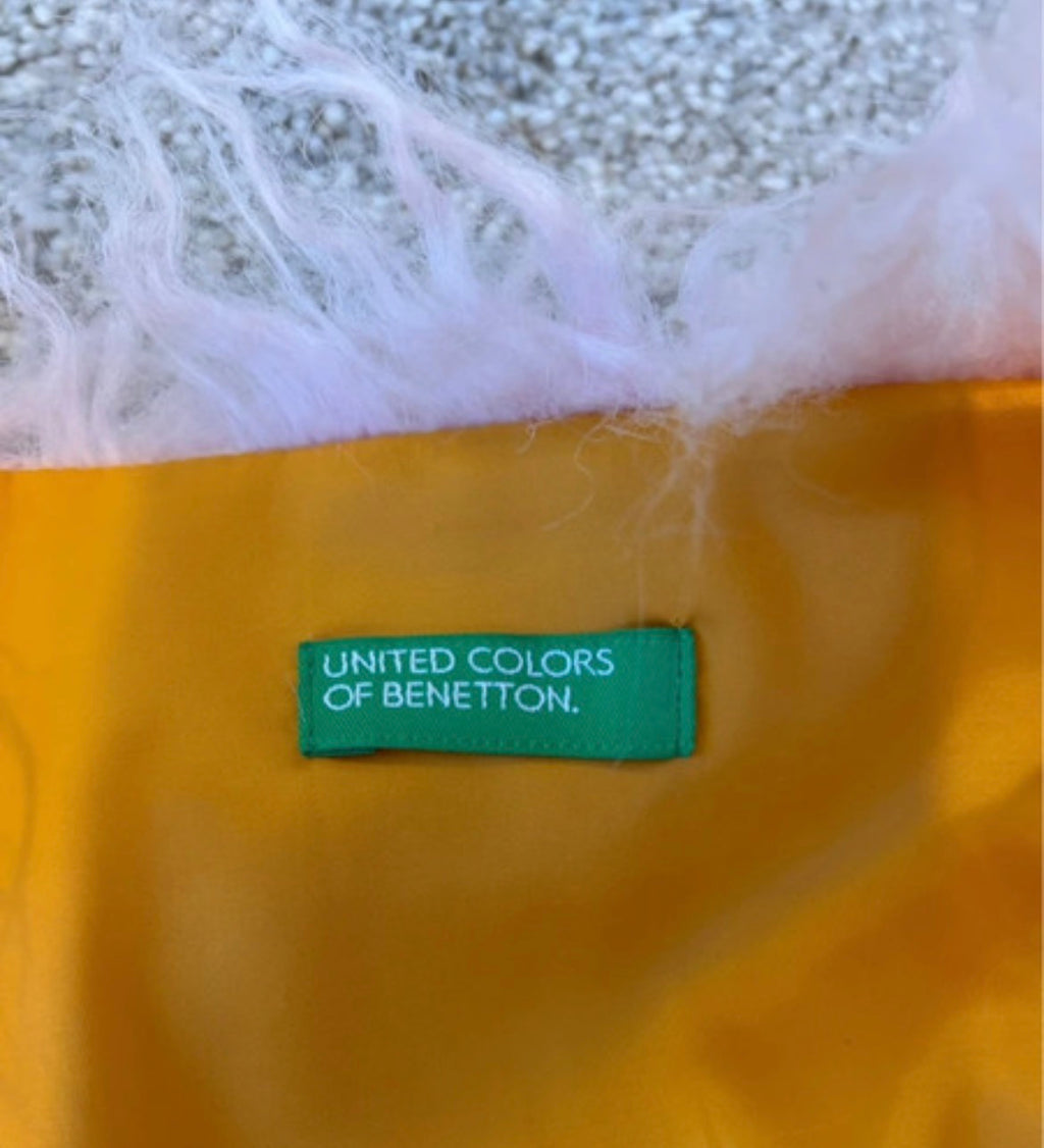 United Colors of Benetton Pink Faux Mongolian Fur яке
