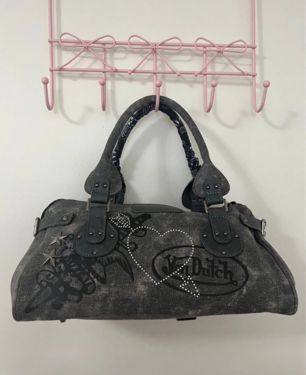 Von Dutch denim satchel чанта