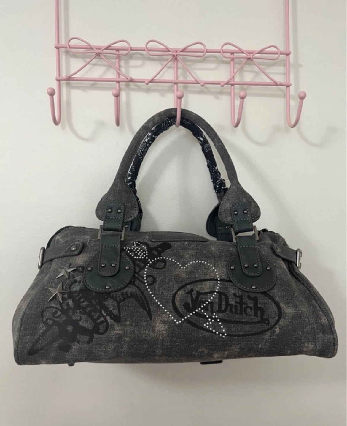 Von Dutch denim satchel чанта