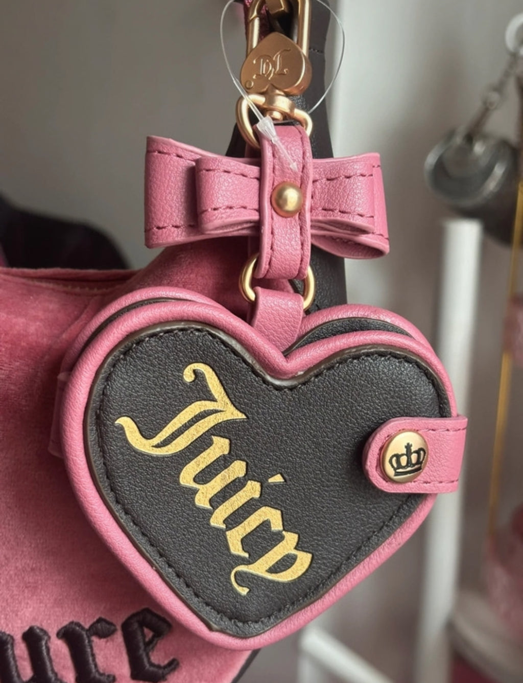 Y2K чанта Juicy Couture в розов велур