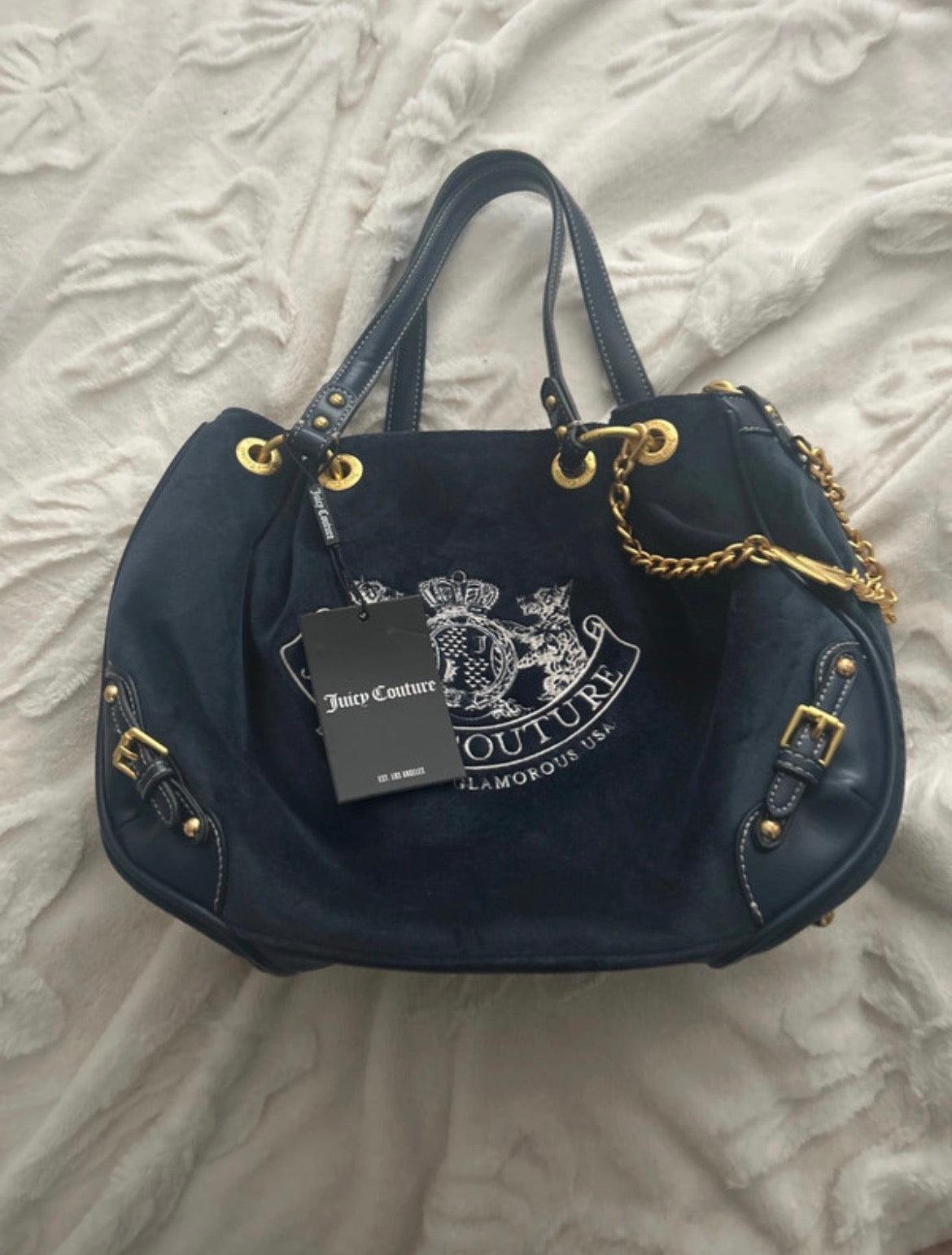 Juicy Couture Navy Crest чанта