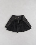 CAYNU Faux Leather & Pleated пола