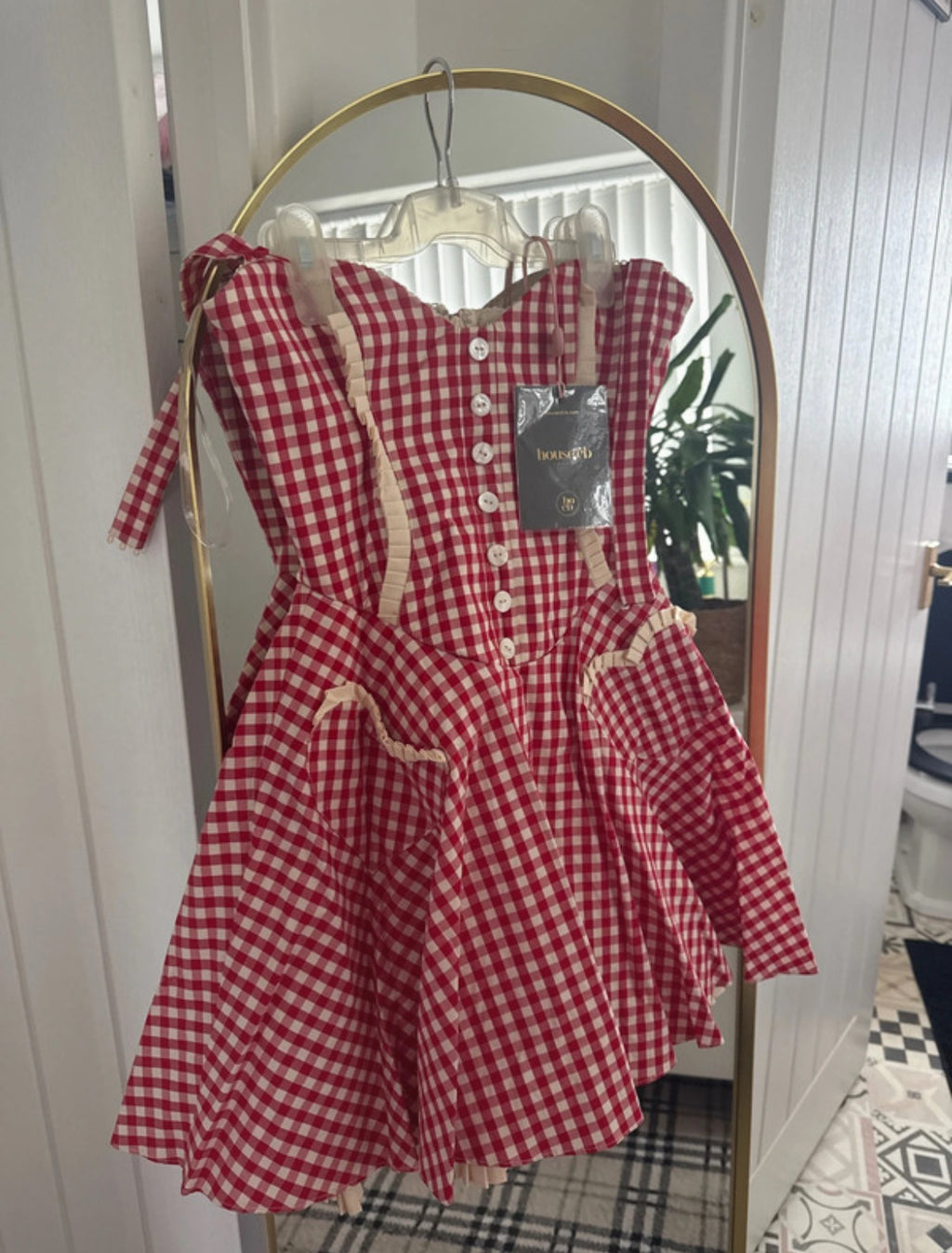 Мини рокля House of CB Gingham