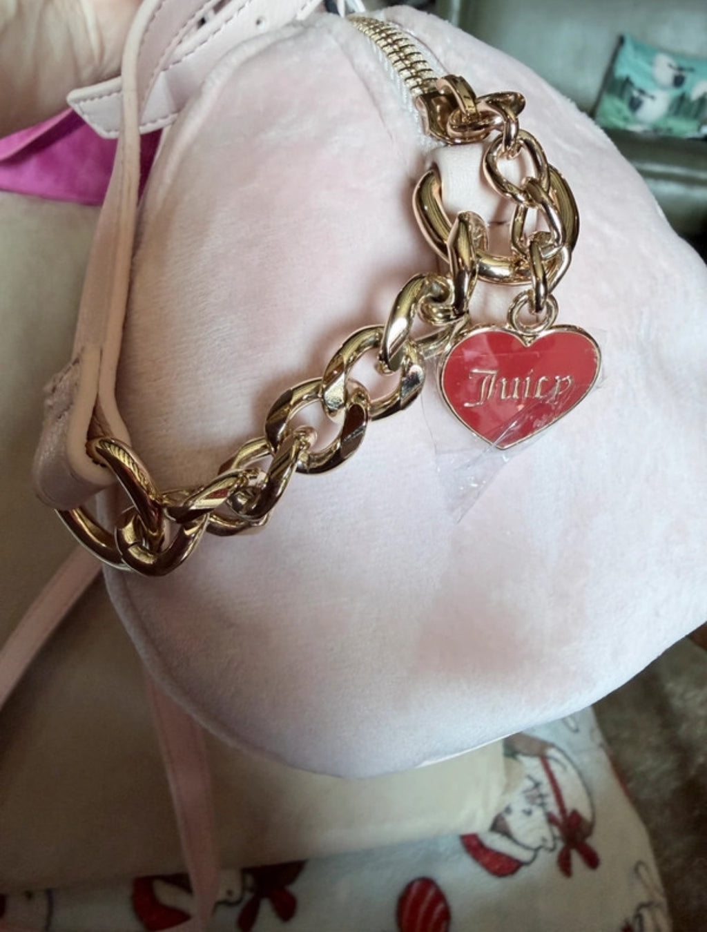 Чанта Juicy Couture “Spill the Juicy Tea” Velour Satchel