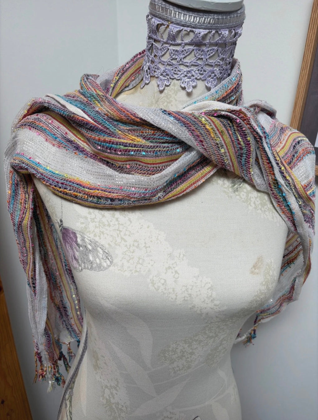 Boho Multicolour Woven шал