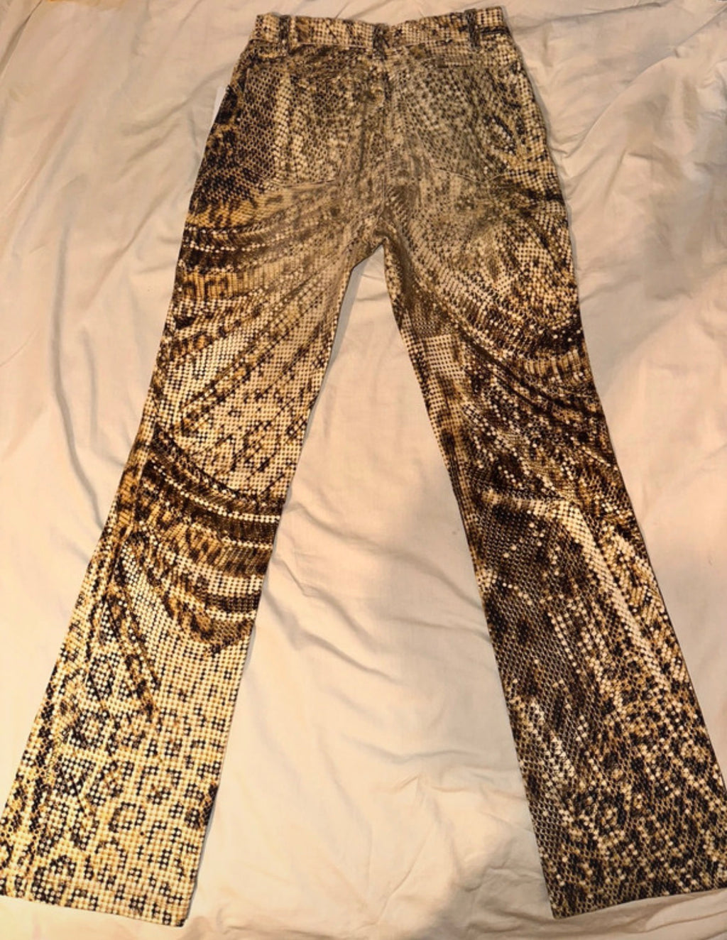 Roberto Cavalli SS2002 Snakeskin Jeans – редки архивни дизайнерски дънки