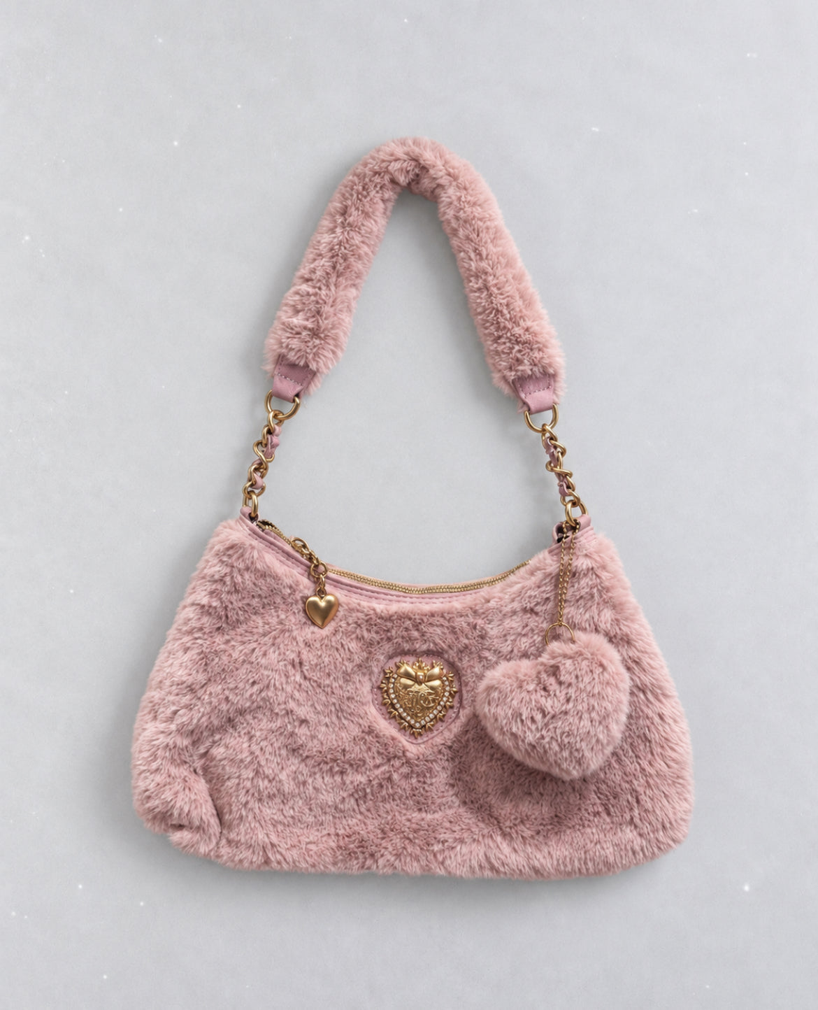 Juicy Couture faux-fur shoulder чанта