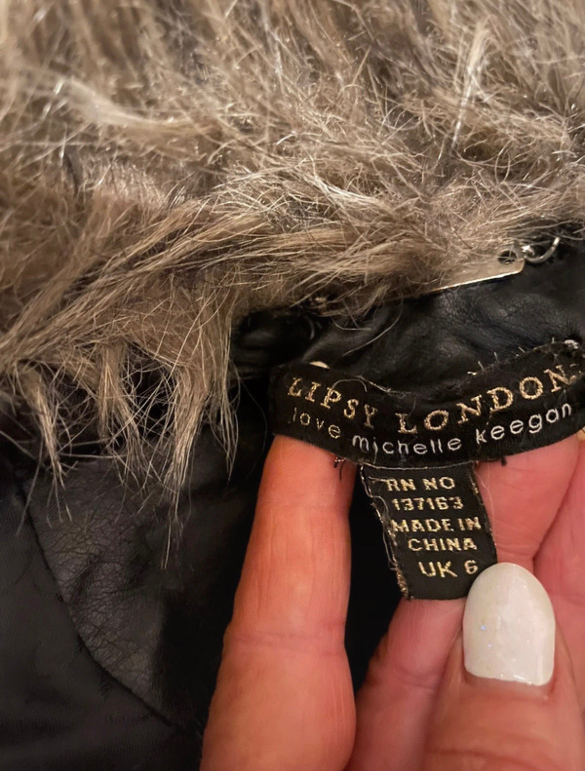Lipsy London x Michelle Keegan Faux Leather Biker яке