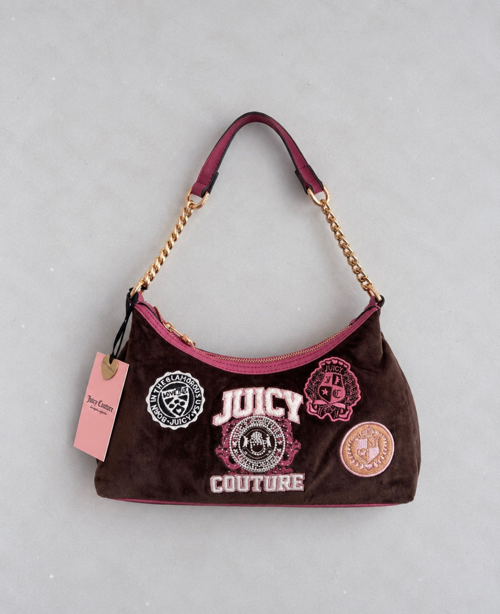 Juicy Couture Varsity велурена чанта