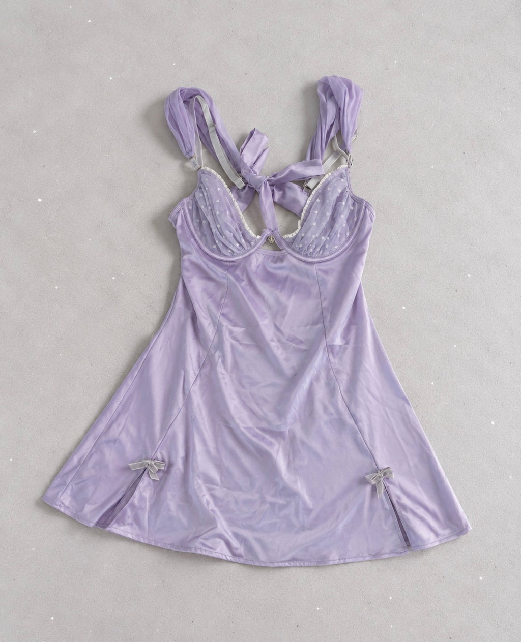 Bydee Lilac Satin Mini рокля