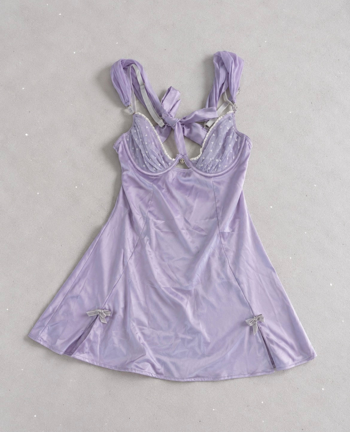 Bydee Lilac Satin Mini рокля