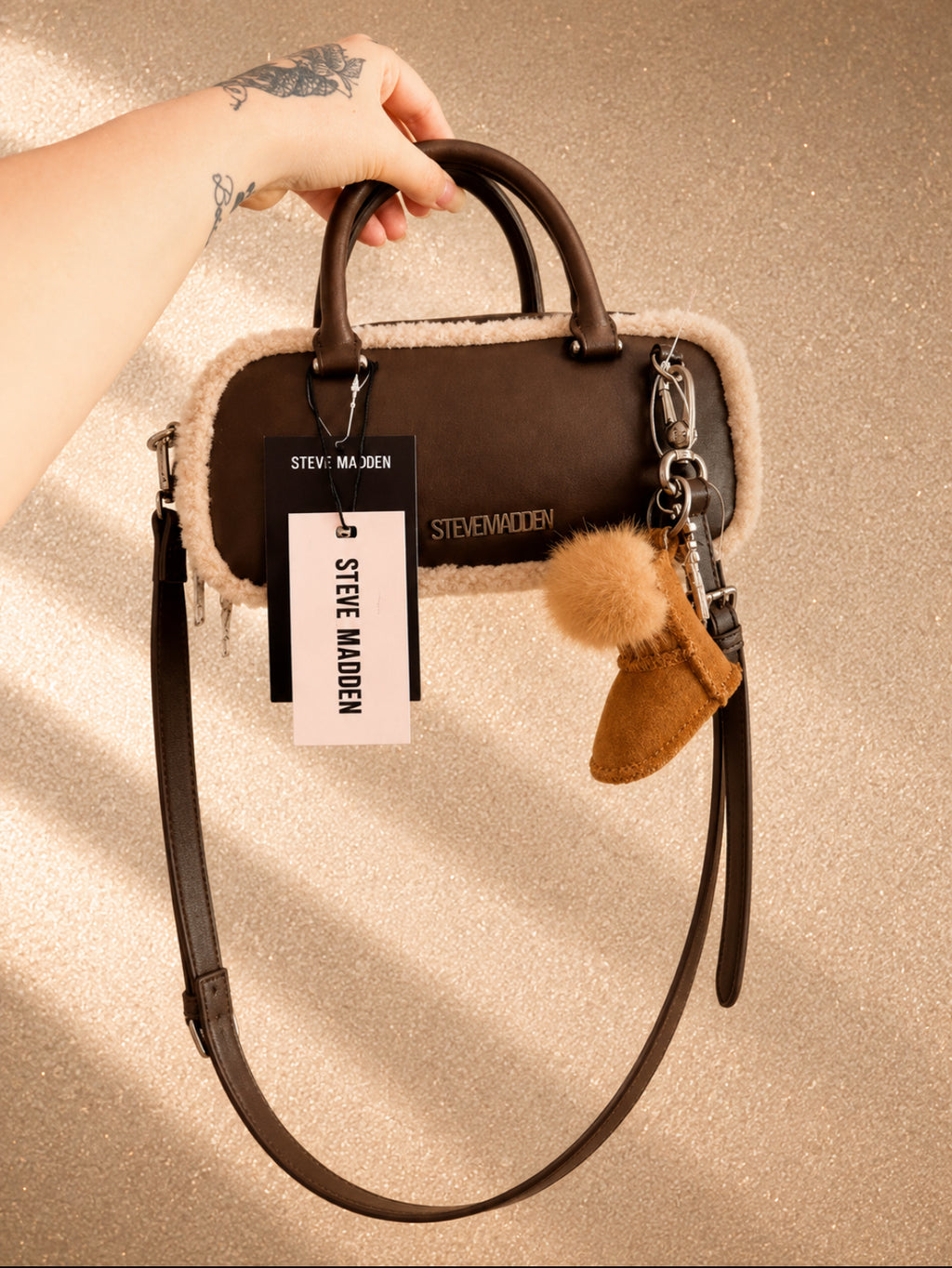Чанта Steve Madden с teddy акценти