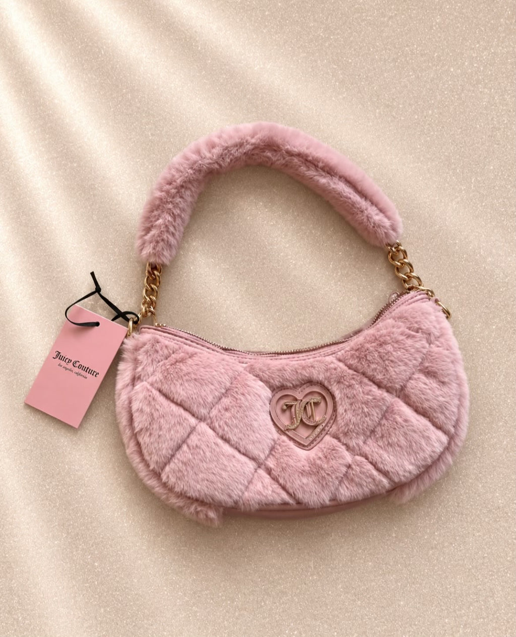 Juicy Couture shoulder bag в mauve pink