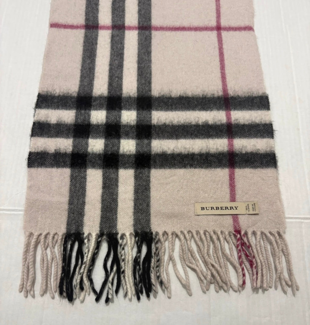 Винтидж шал Burberry с Nova Check принт- 100% кашмир