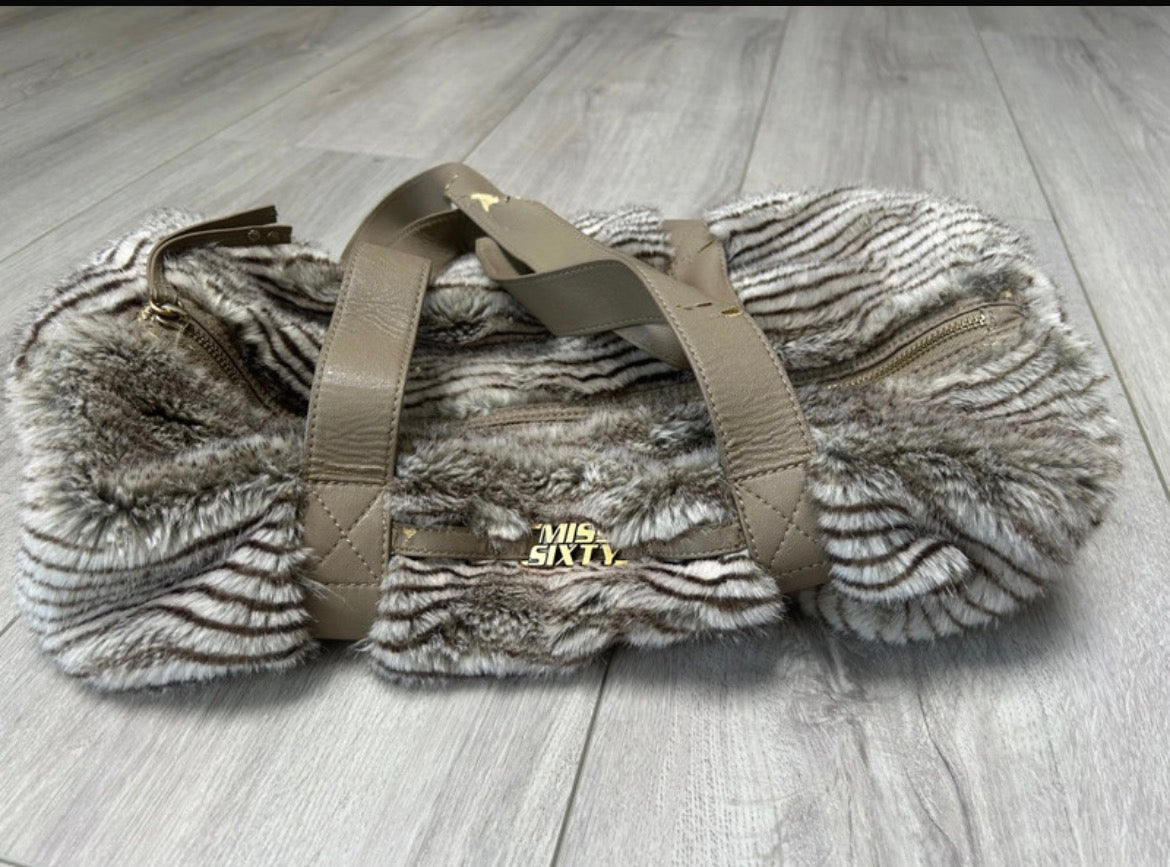 Miss Sixty Y2K Faux Fur Bag – винтидж чанта с животински принт