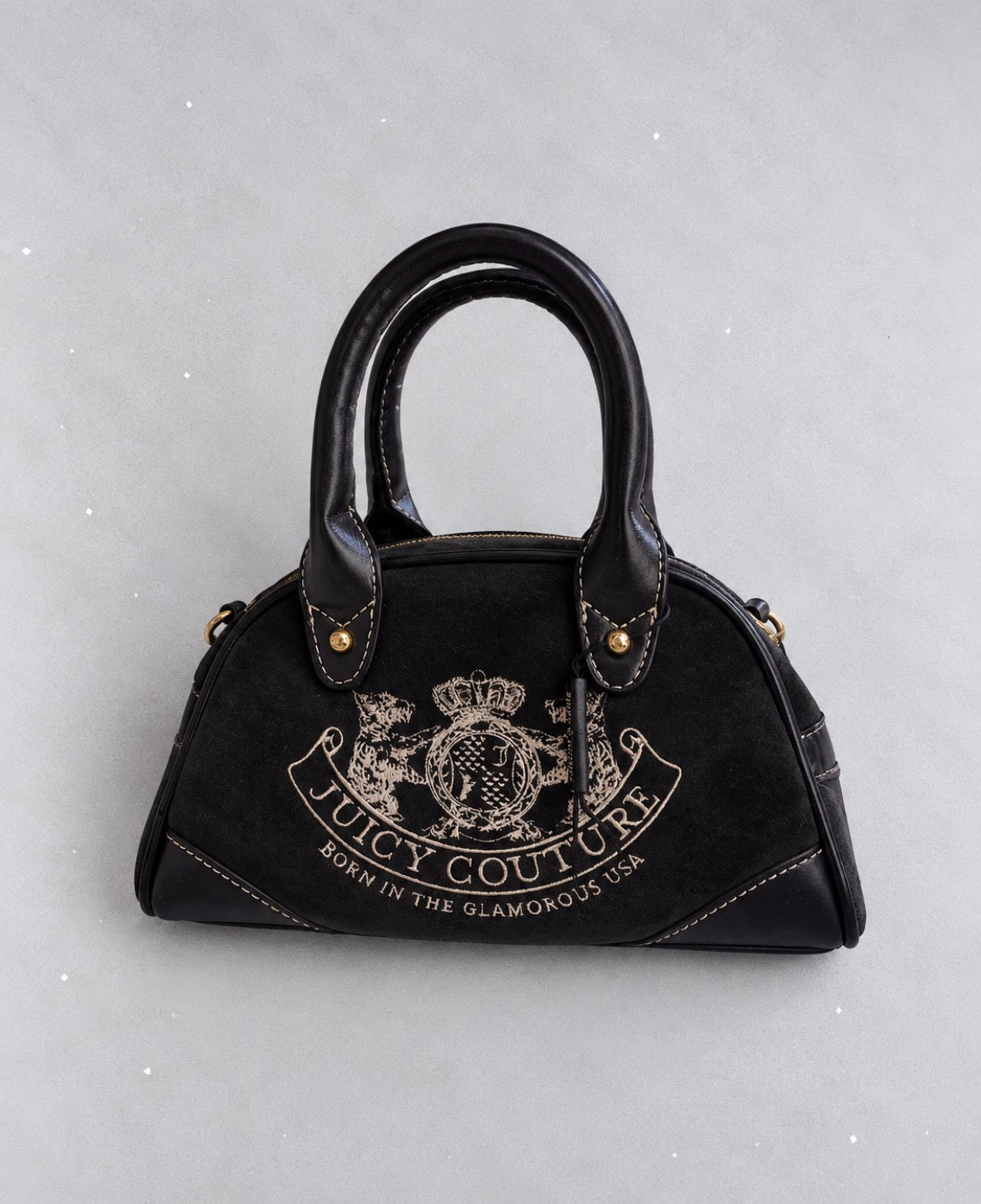 Juicy Couture Navy Crest Mini Bowler чанта