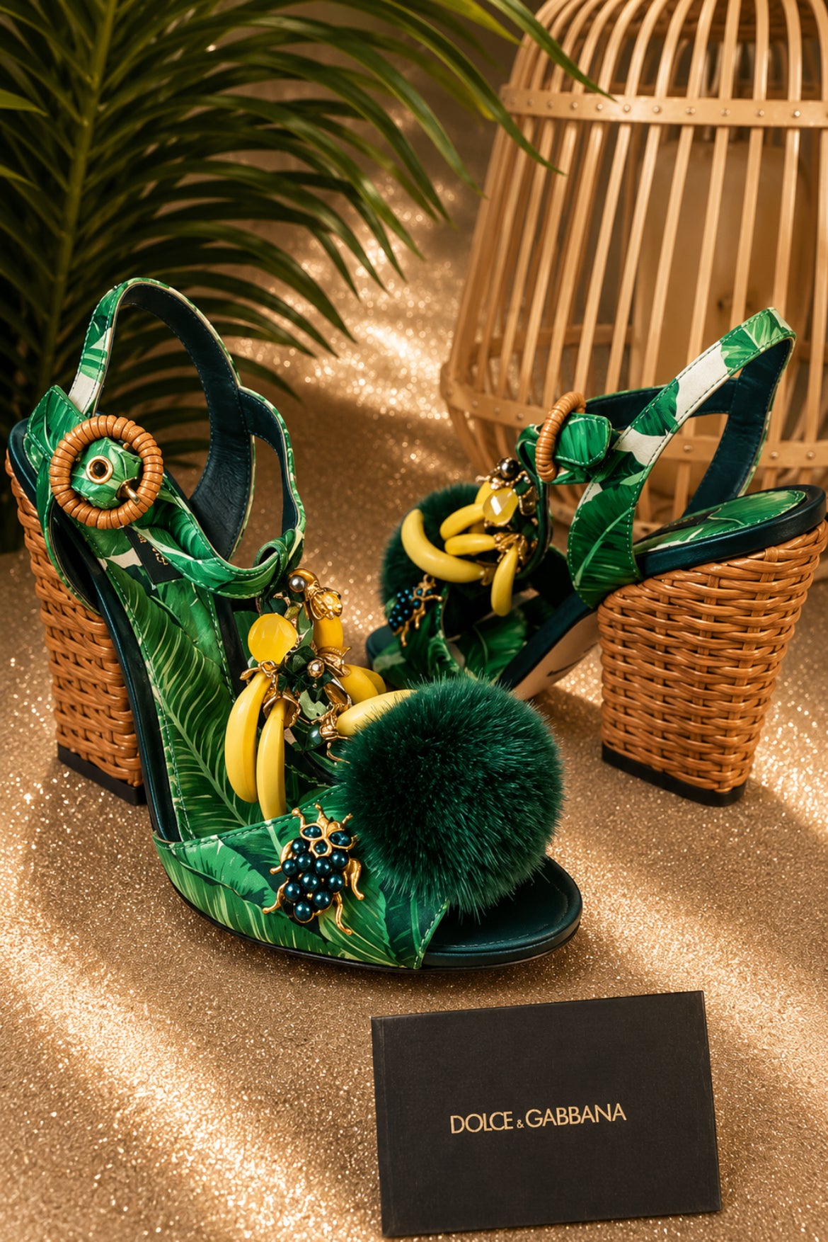 Редки дизайнерски сандали Dolce & Gabbana от емблематичната Tropical колекция