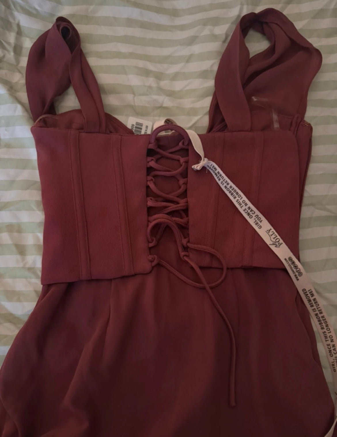 Oh Polly Farrah Asymmetric Corset Frill Mini рокля