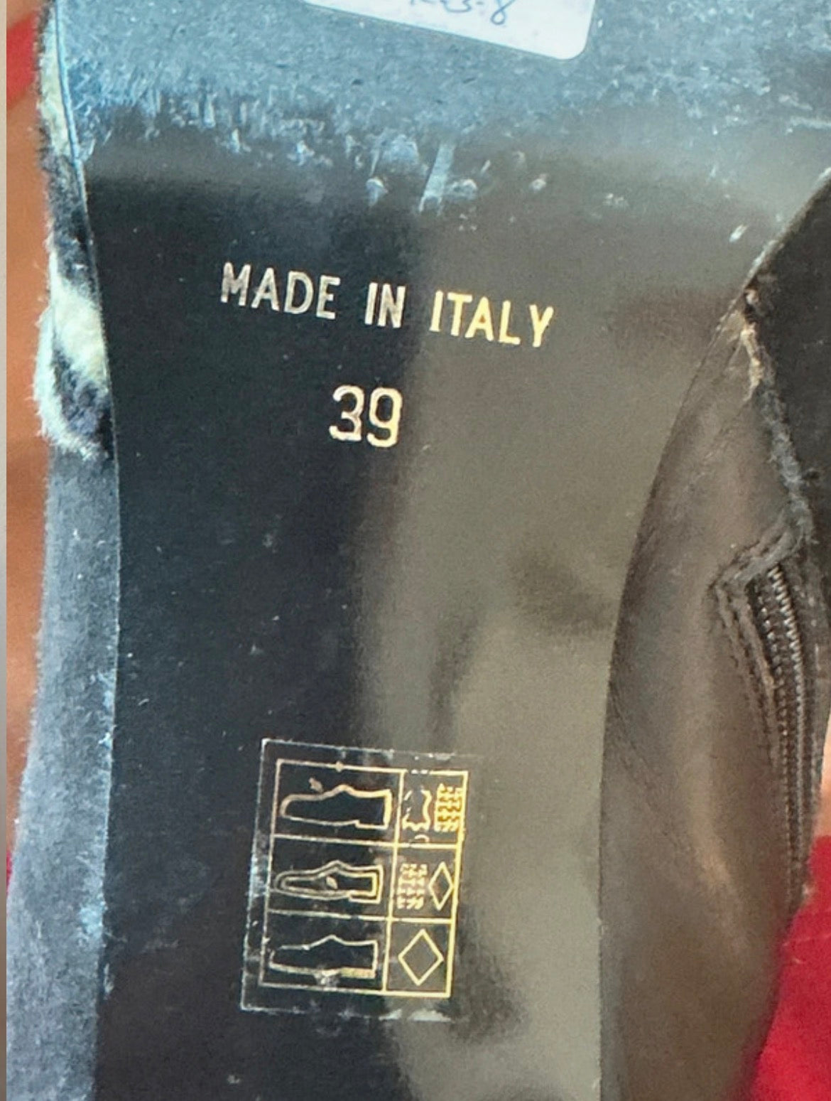 Vintage Made in Italy Y2K боти на ток със зебров принт и patchwork дизайн
