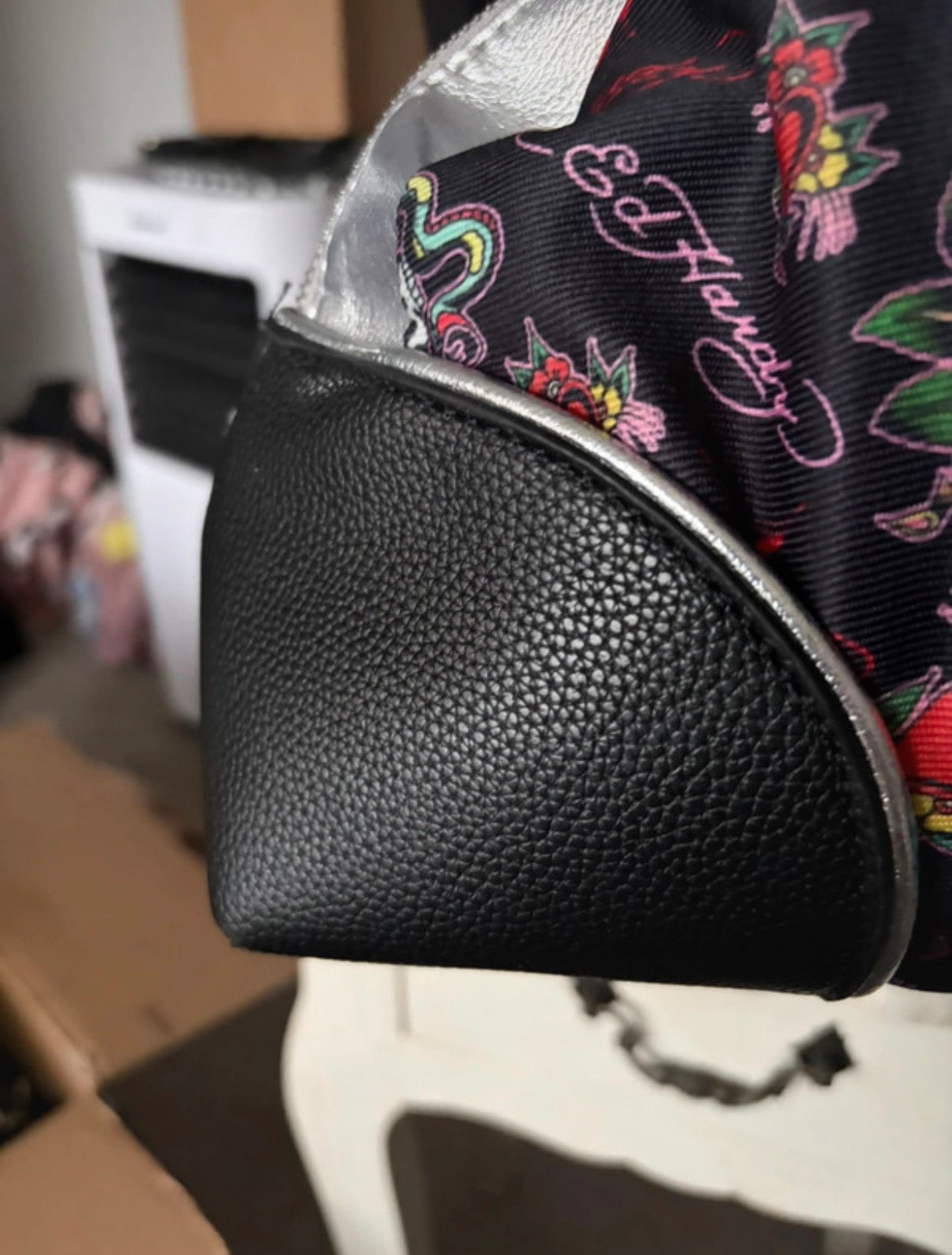 Ed Hardy Y2K Embellished Love Hearts Shoulder чанта