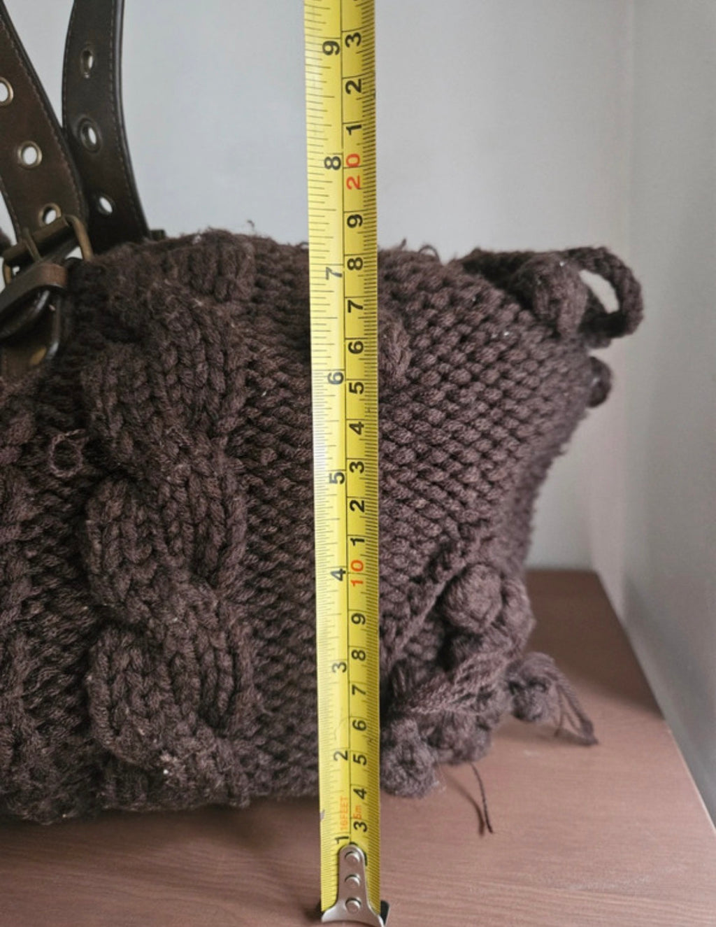 Vintage Next Chunky Cable Knit Hobo чанта