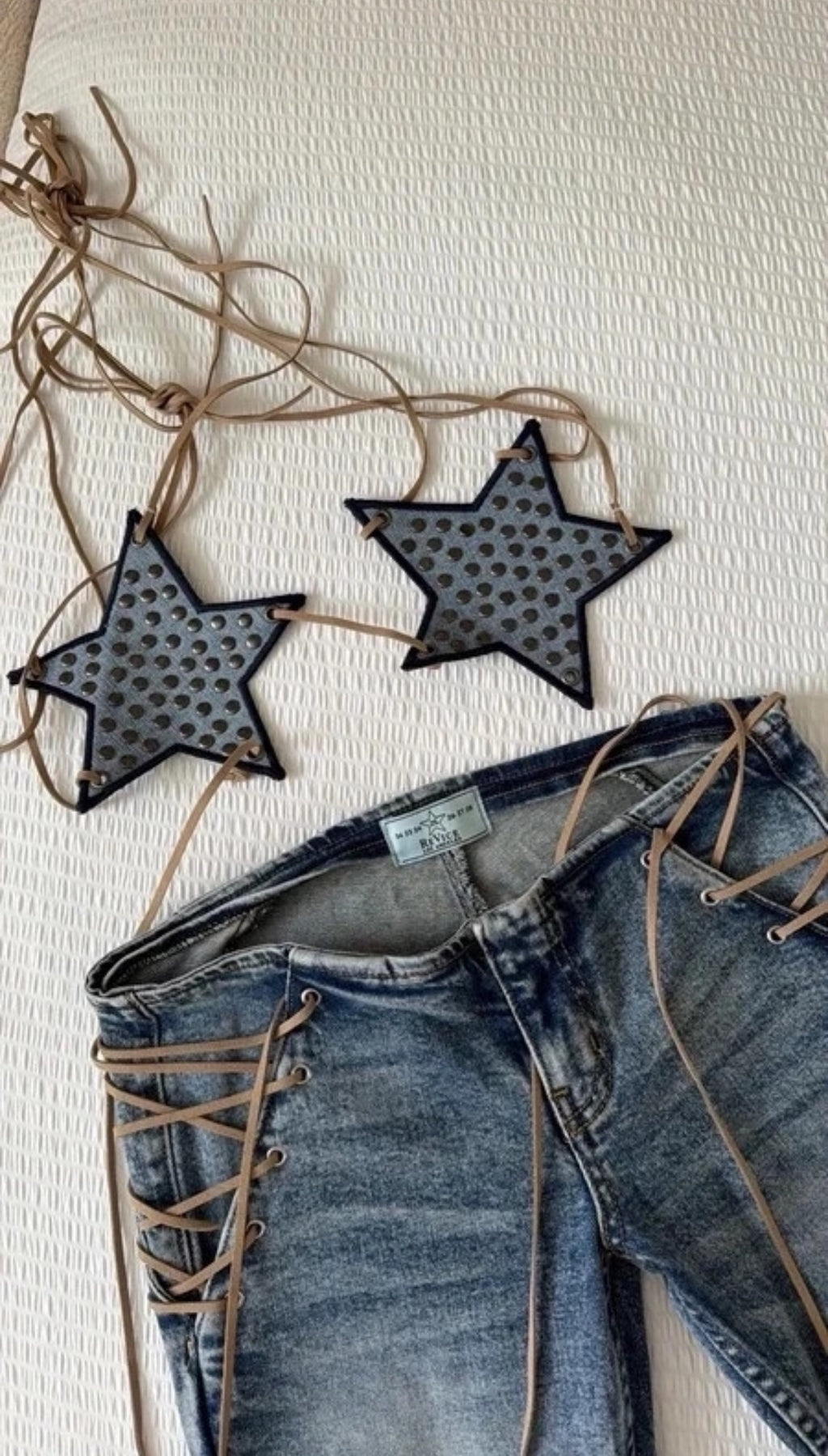 Revice Lace-Up Low Rise Jeans комплект