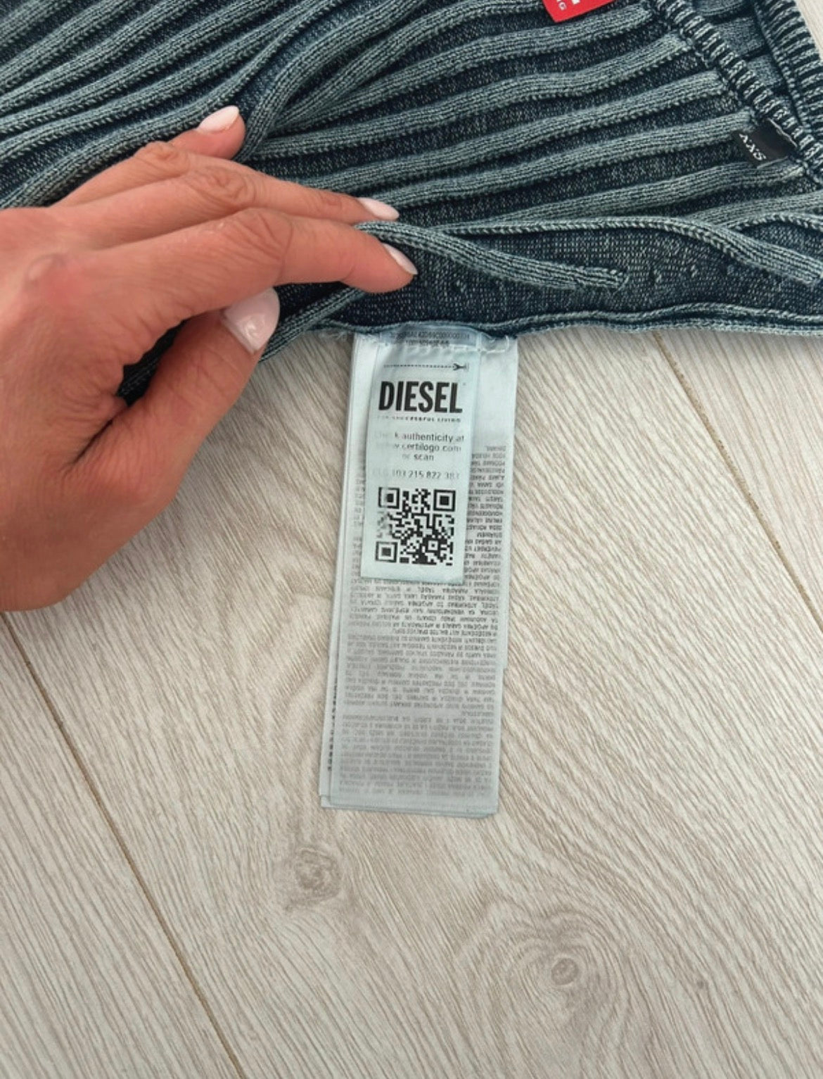 Diesel Badauex Y2K Ribbed Logo Tank топ