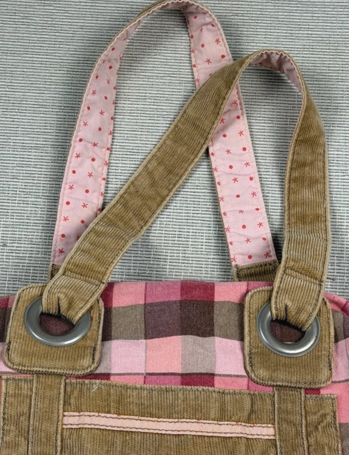 Винтидж Animal shoulder bag от кафяв рипсен плат