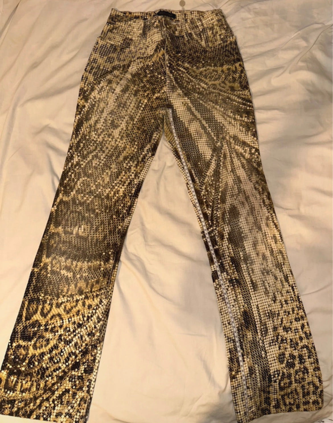 Roberto Cavalli SS2002 Snakeskin Jeans – редки архивни дизайнерски дънки