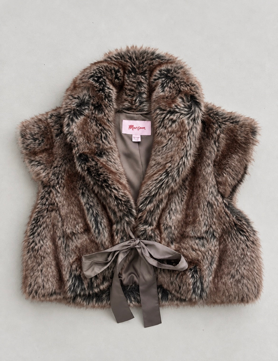 Monsoon Chocolate Brown Faux Fur Shrug