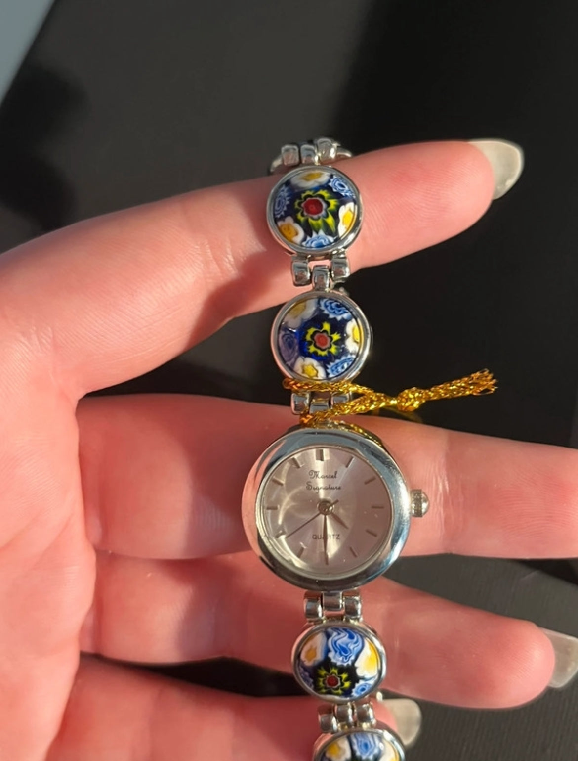 Винтидж Marcel Drucker Millefiori Floral часовник