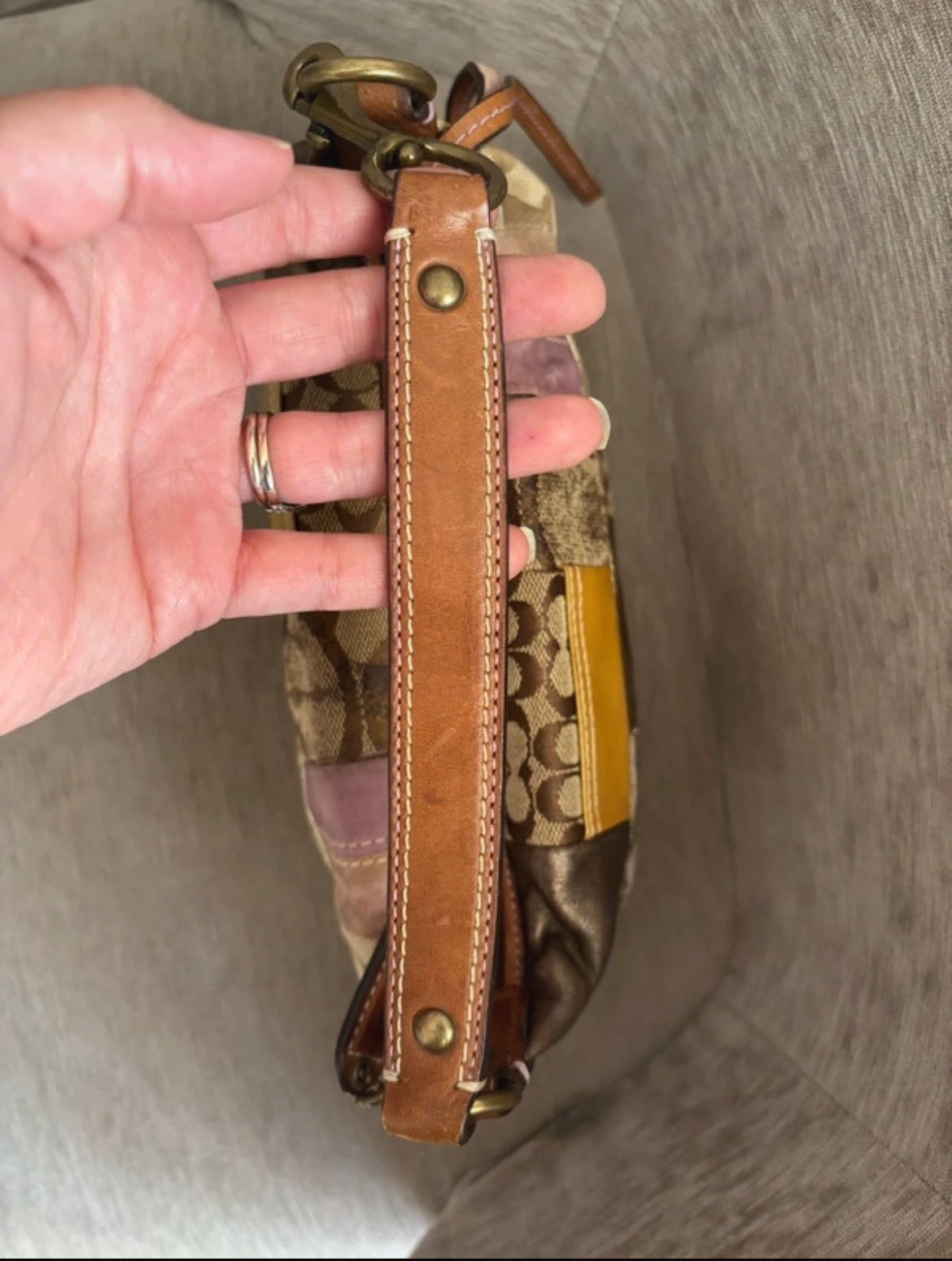 Винтидж Coach Patchwork shoulder bag