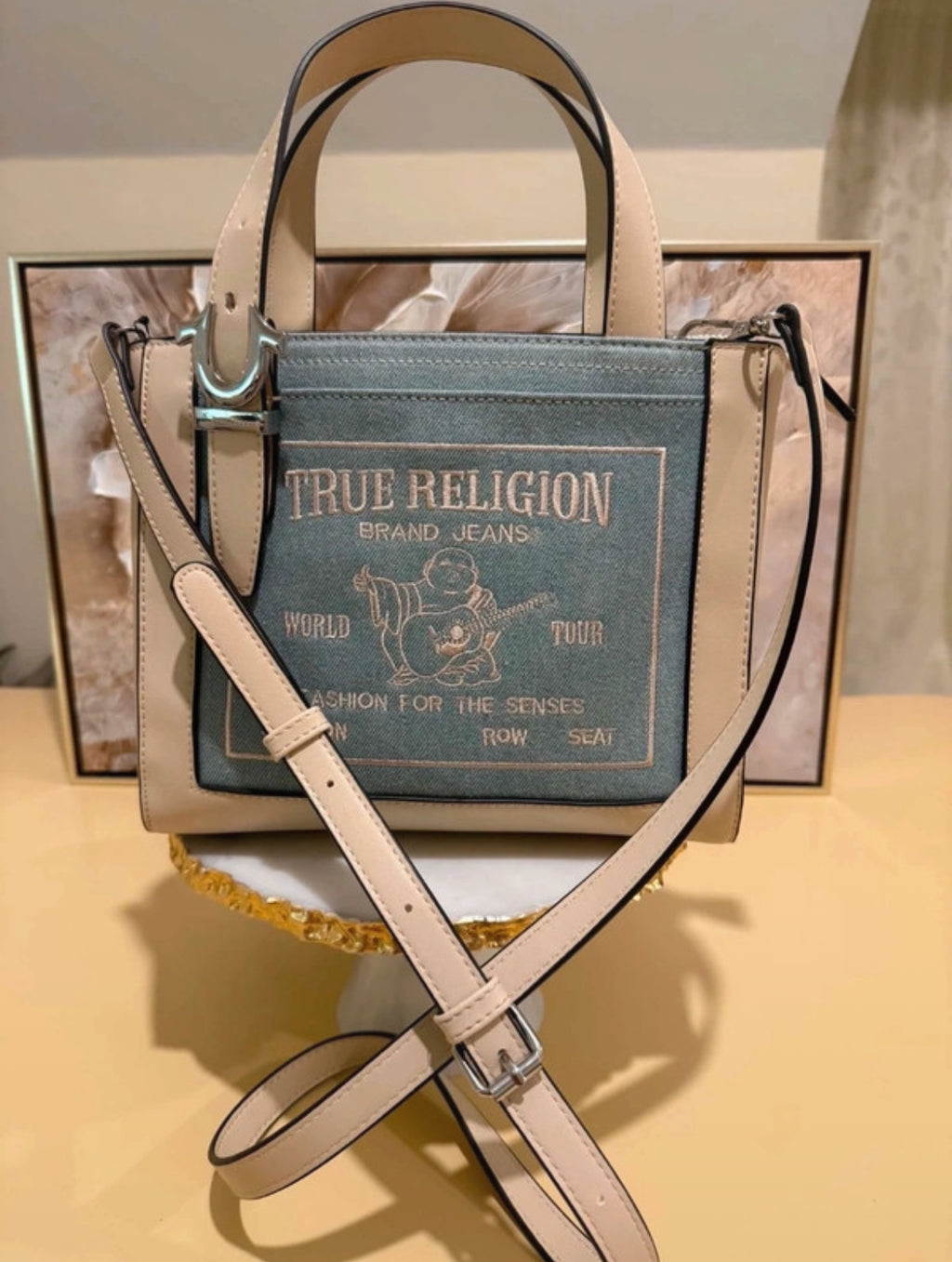 True Religion handbag със структурирана правоъгълна форма