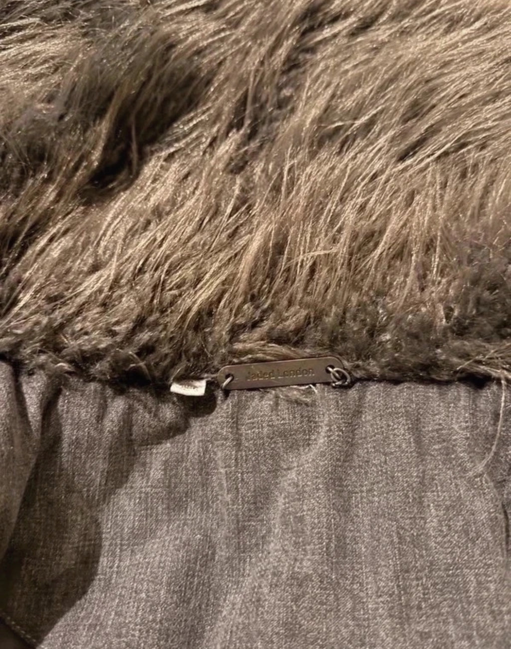 Jaded London Alloy Denim Bomber Fur яке