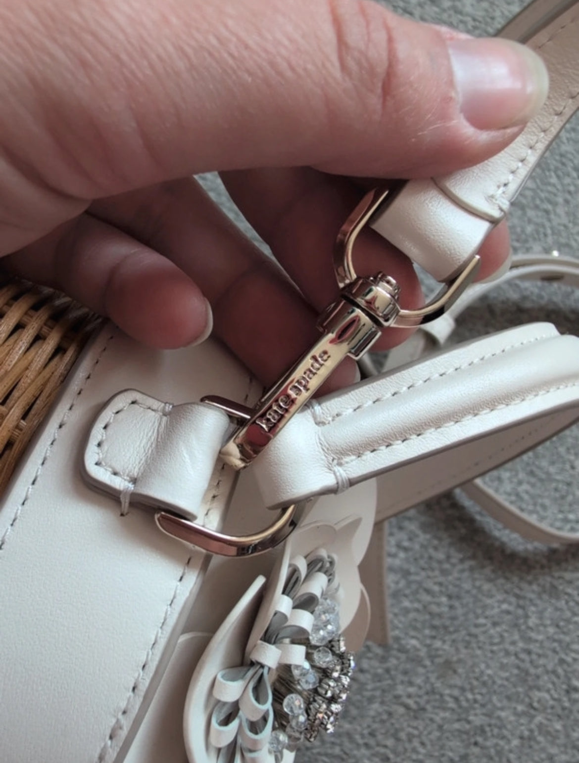 Чанта Kate Spade Bridal Wicker Flower Pot Crossbody