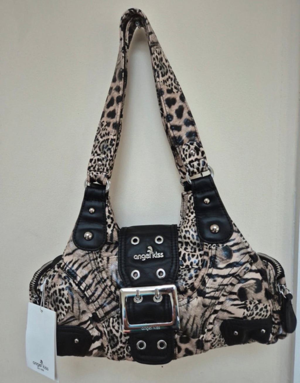 Angel Kiss Animal Print Mini Shoulder чанта