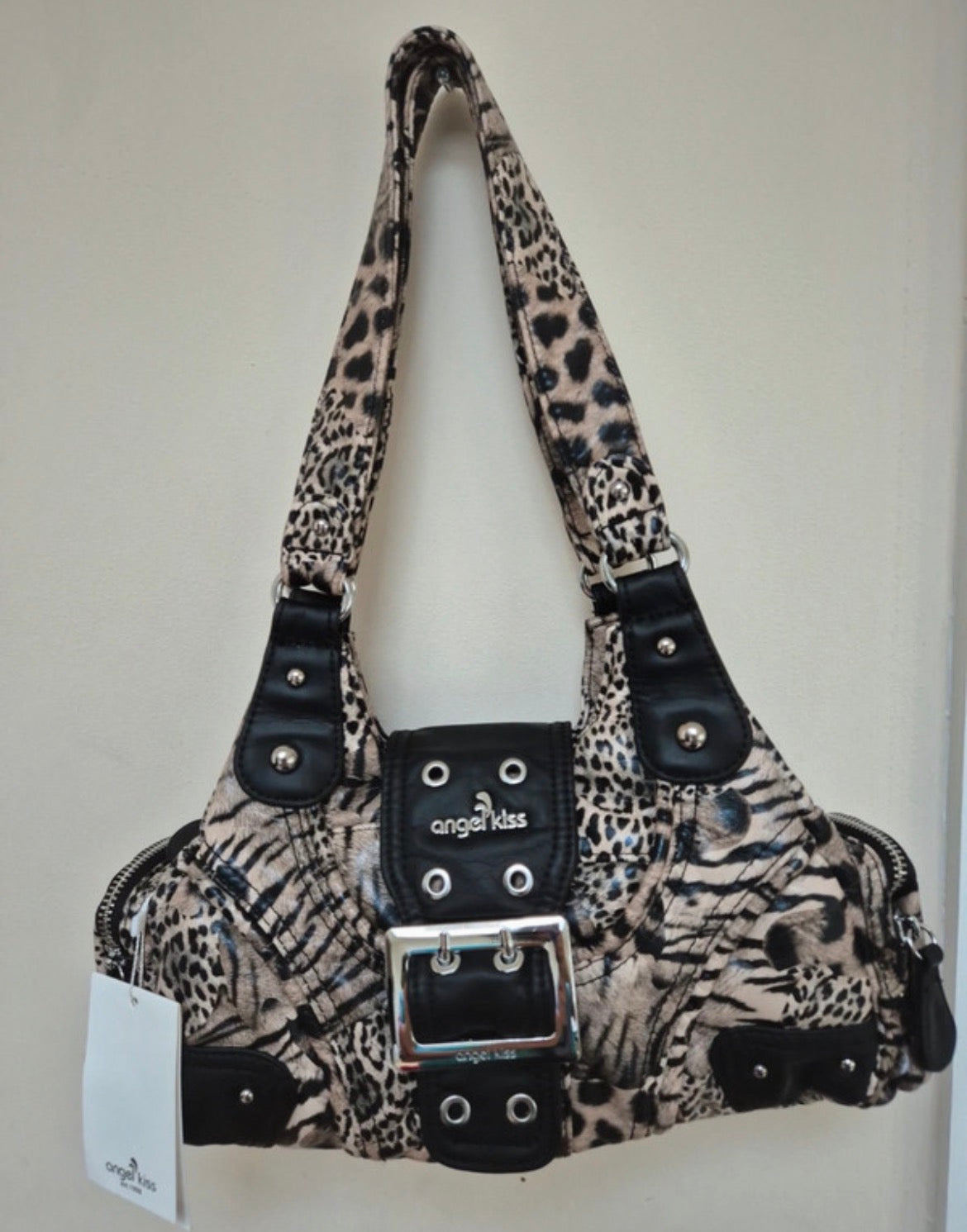 Angel Kiss Animal Print Mini Shoulder чанта
