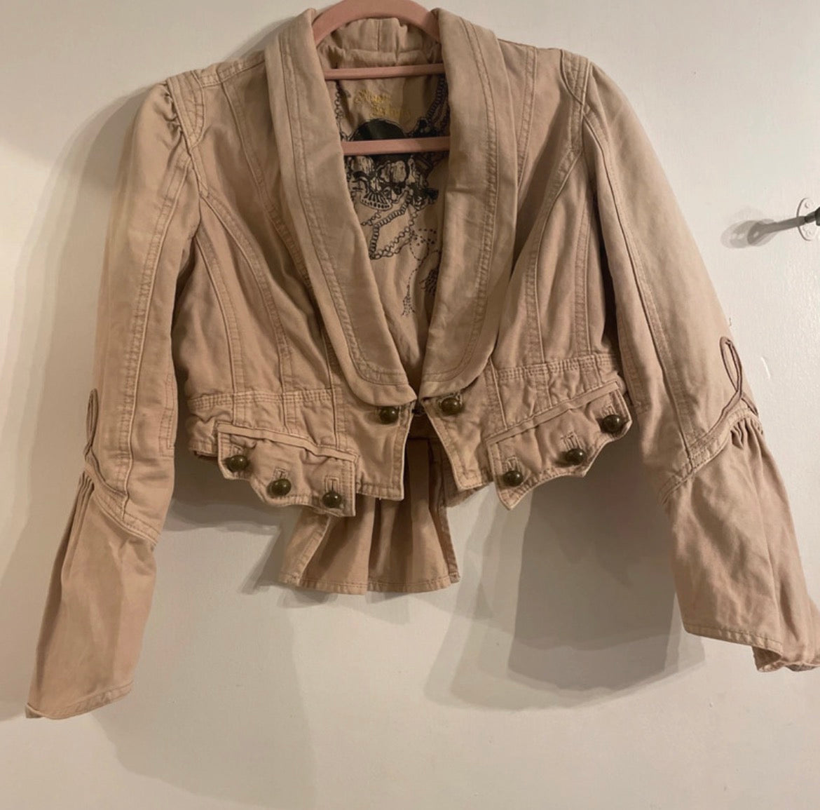 Vintage River Island Cropped Military яке