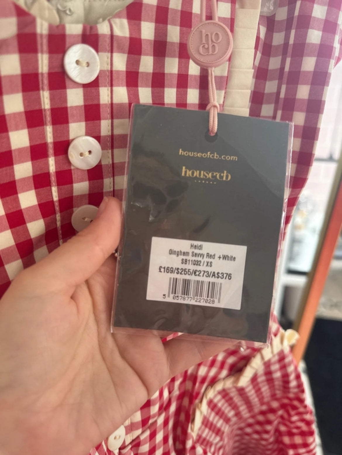 Мини рокля House of CB Gingham