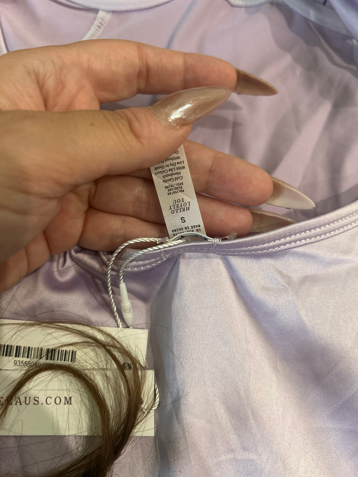 Bydee Lilac Satin Mini рокля