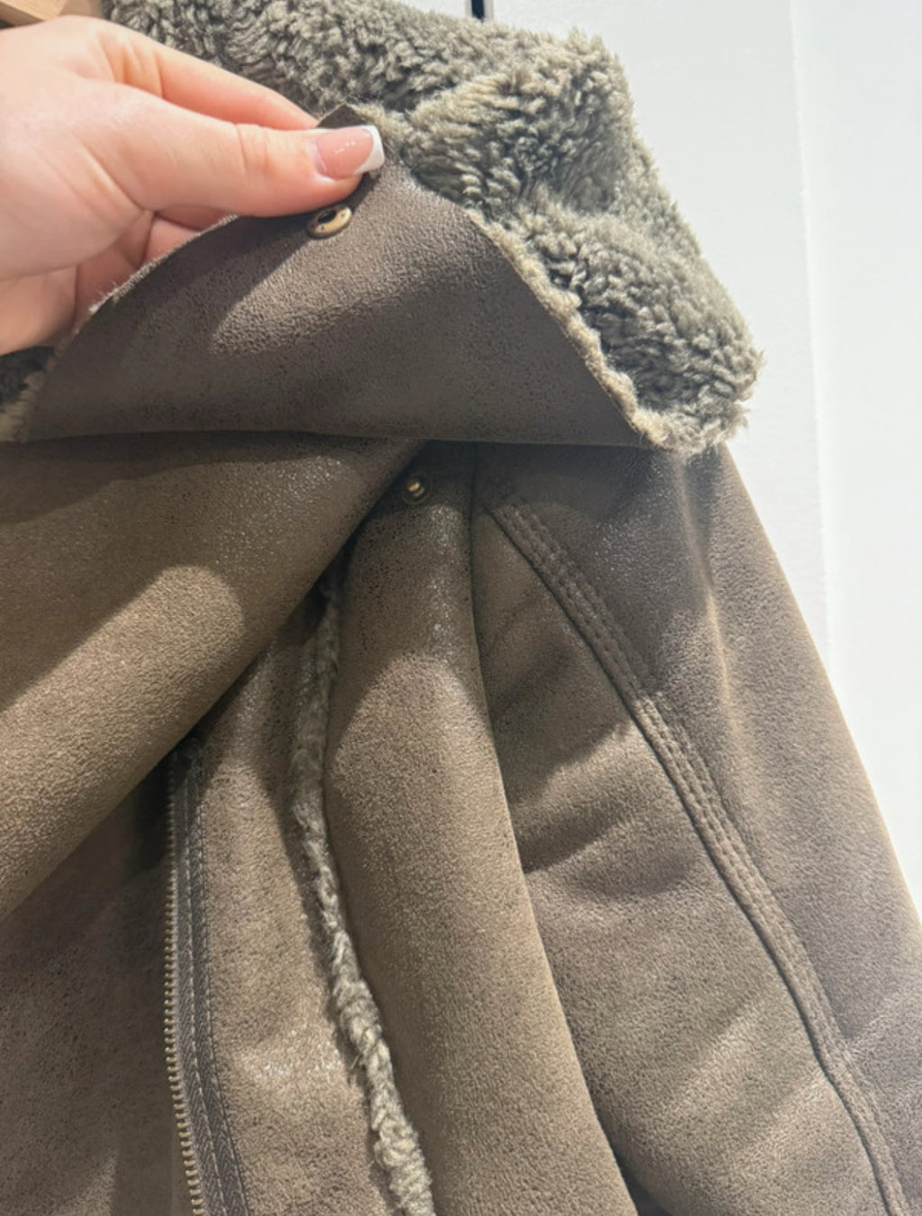 Винтидж яке CRAFTED тип aviator/shearling с ефектна oversized яка