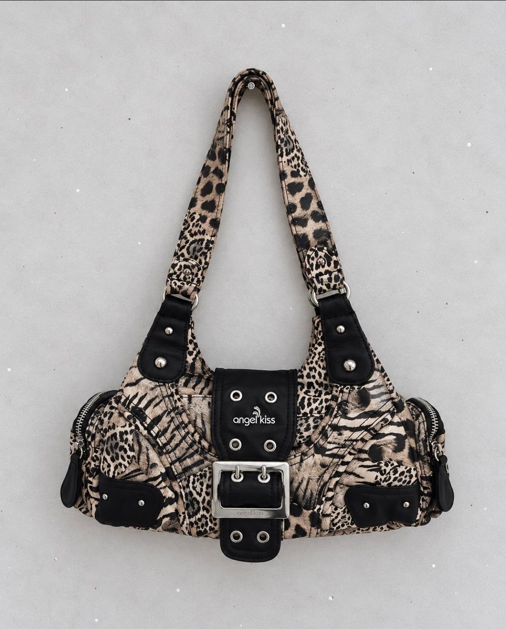 Angel Kiss Animal Print Mini Shoulder чанта