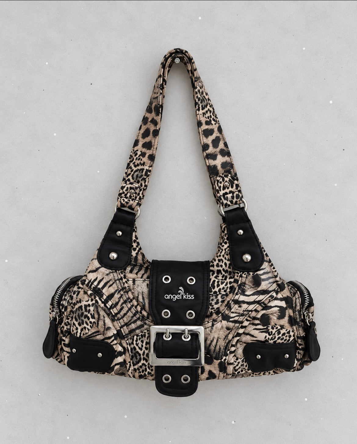 Angel Kiss Animal Print Mini Shoulder чанта