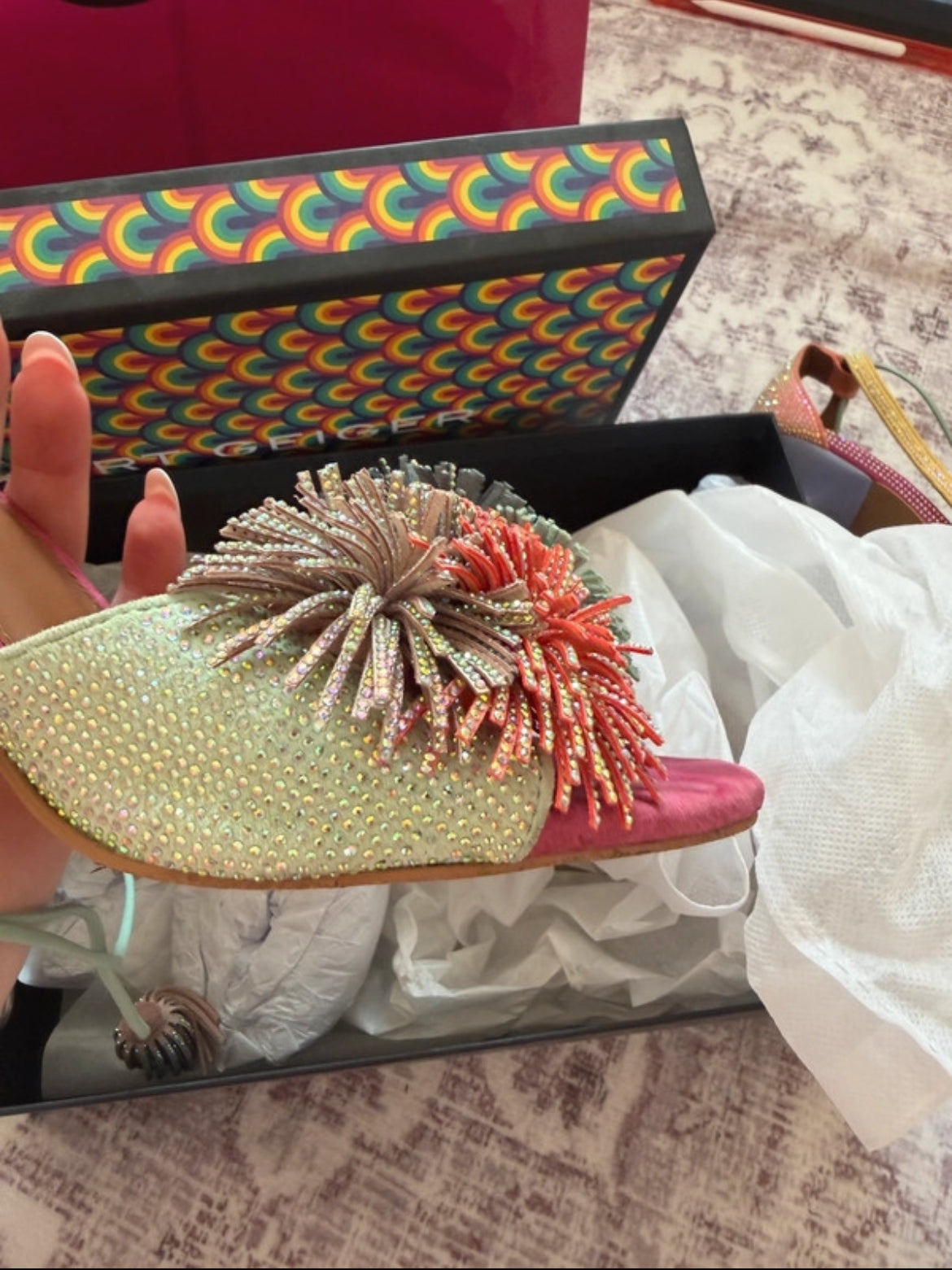 Kurt Geiger embellished heels с истински statement дизайн