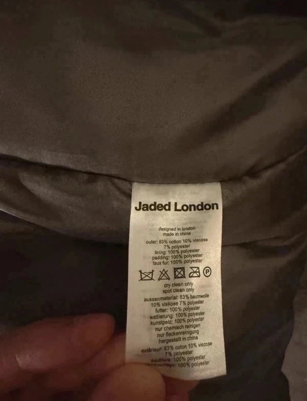Jaded London Alloy Denim Bomber Fur яке