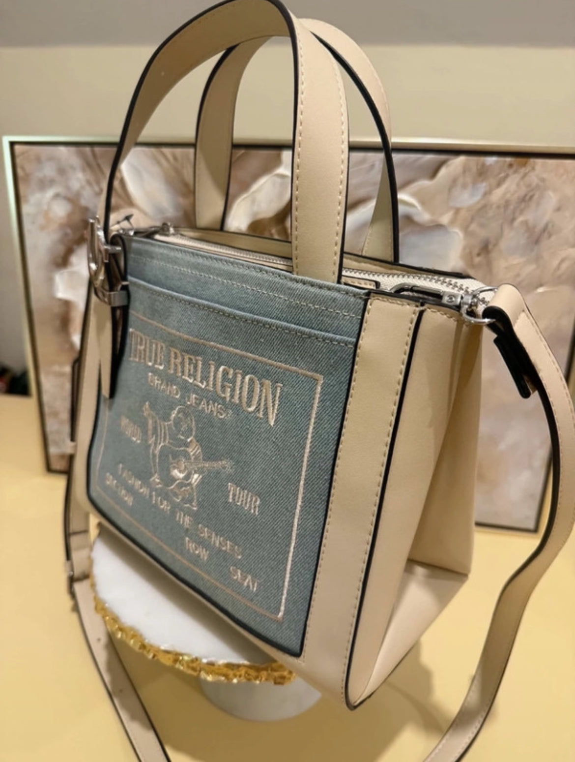 True Religion handbag със структурирана правоъгълна форма