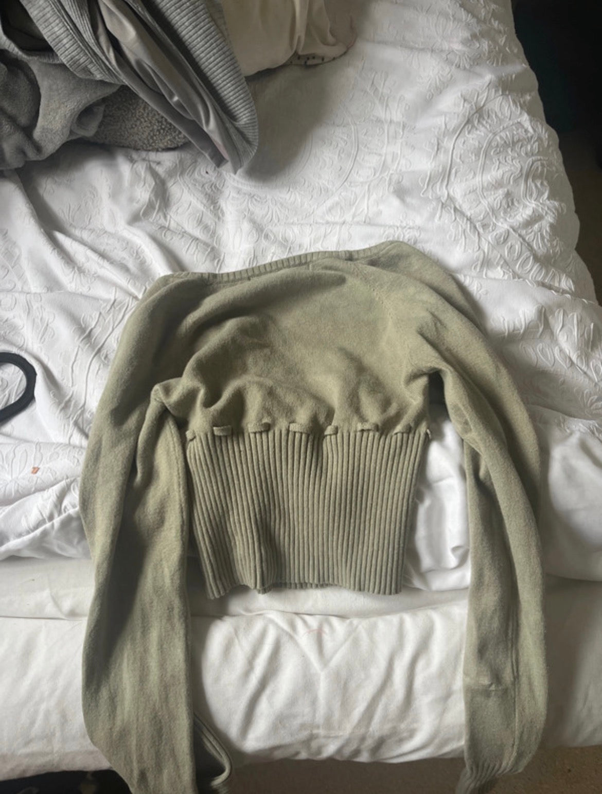 Kimchi Blue Sage Green Ruched Knit блуза