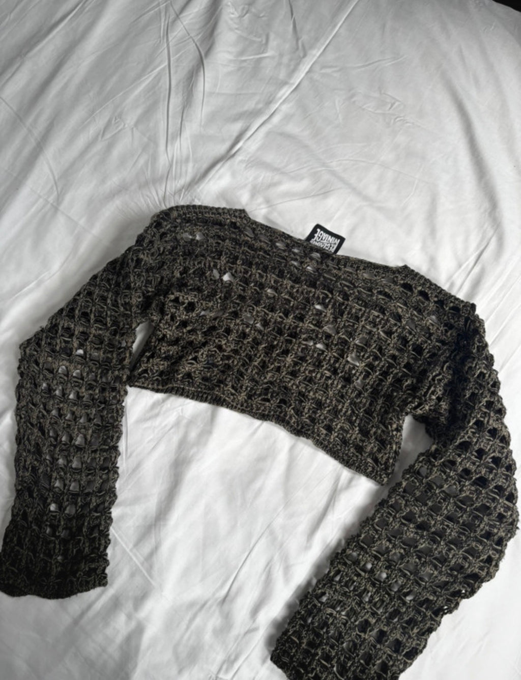 Reclaimed Vintage Cut-Out Crochet Shrug