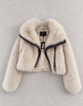 River Island cropped fluffy jacket